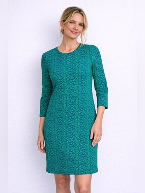 green emerald velvet dress Lorelei Broderie Jersey Dress-Woodland Green
